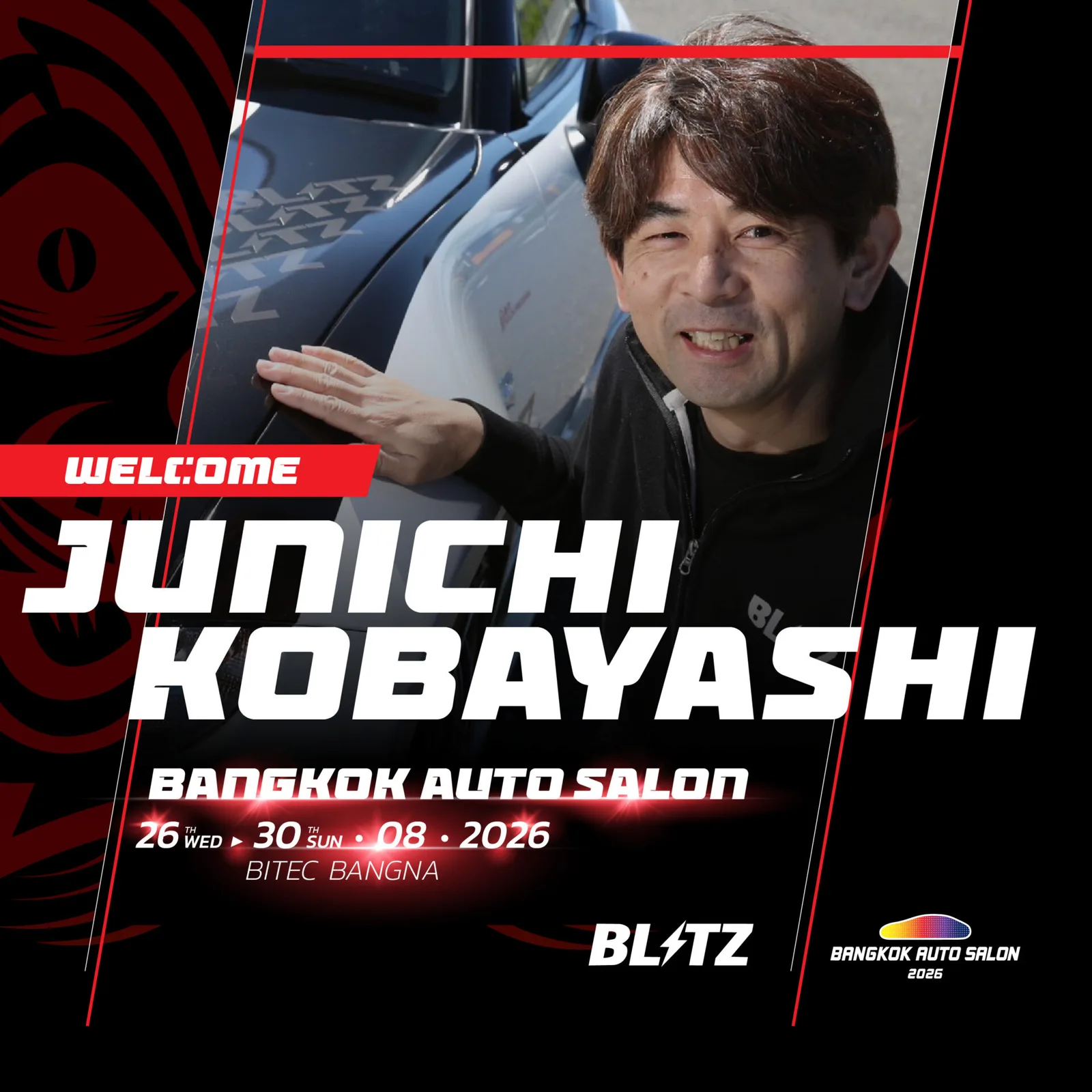 ภาพประชาสัมพันธ์ต้อนรับ จุนอิจิ โคบายาชิ จาก BLITZ สู่งานปีนี้