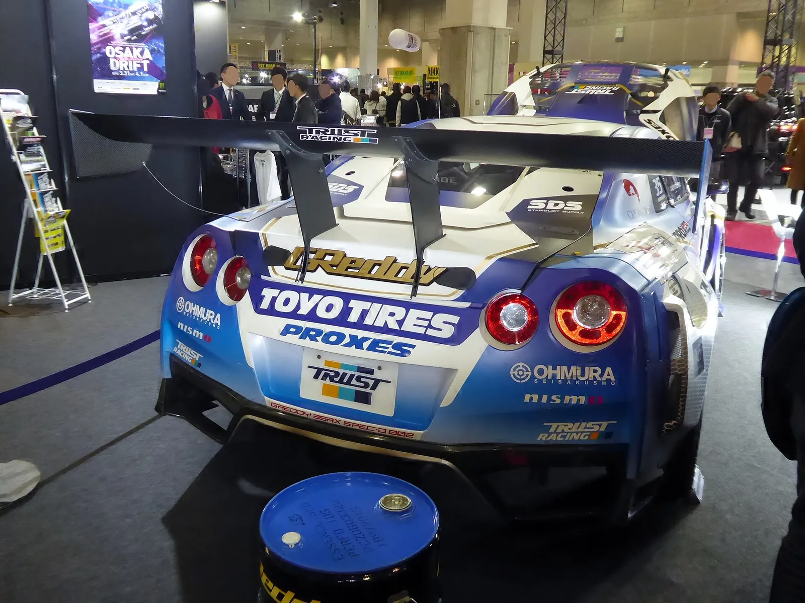 GReddy 35RX SPEC-D รถดริฟท์บอดี้ Nissan GT-R ในสีทีม TRUST RACING ที่งาน Osaka Auto Messe 2018