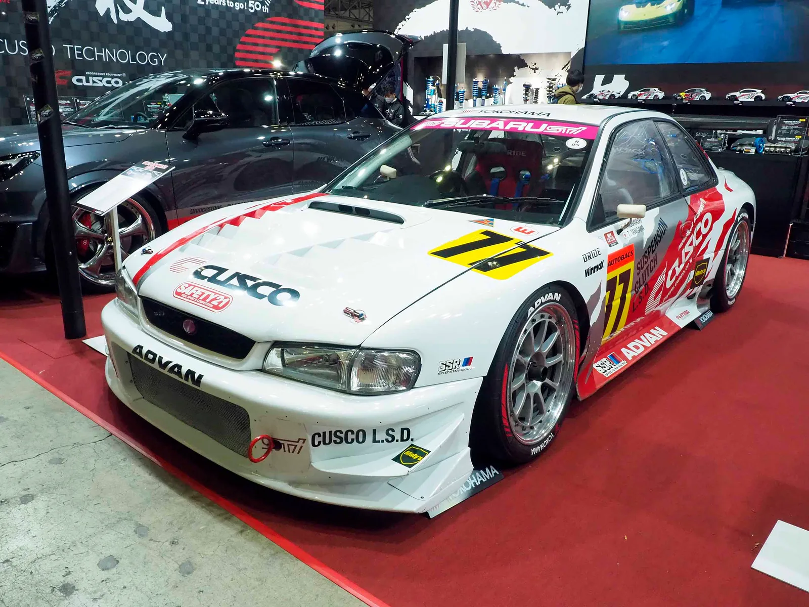 Subaru Impreza GC8 ชุดแต่ง CUSCO มุมหน้าสามส่วนสี่ ในงาน Tokyo Auto Salon 2025