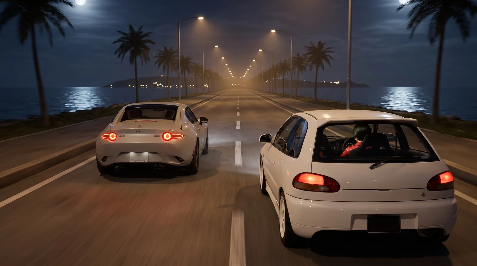 MX-5 นำหน้า โคลท์ตามหลัง สะพานทอดไปหาแสงเกาะ