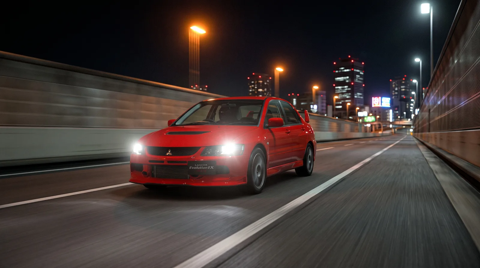 Mitsubishi Lancer Evolution IX MR · พี่ใหญ่ตราสามเพชรที่โคลท์ต้องเจอบนทางด่วนใน SHIROI EP.5